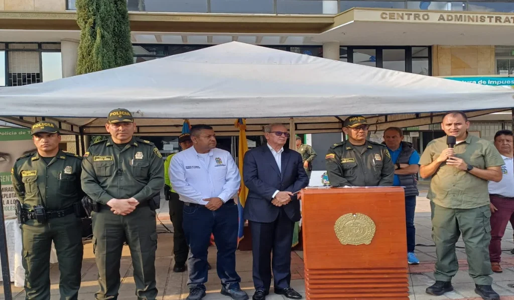 Rueda de prensa Policía de Cundinamarca en Fusagasugá